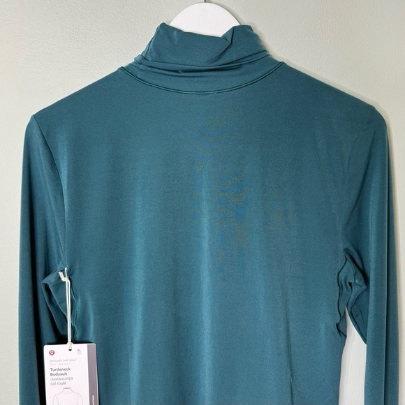 Lululemon Wundermost Ultra Soft Nulu Turtleneck Bodysuit Storm Teal XL NWT - Picture 9 of 14